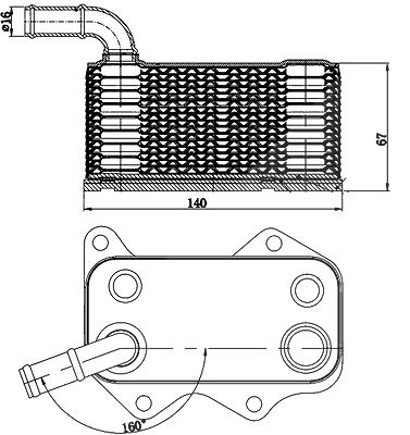 Mahle Ölkühler, Motoröl [Hersteller-Nr. CLC174000S] für Audi, Seat, VW, Skoda