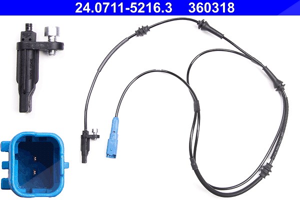 Ate Sensor, Raddrehzahl [Hersteller-Nr. 24.0711-5216.3] für Peugeot, Citroën