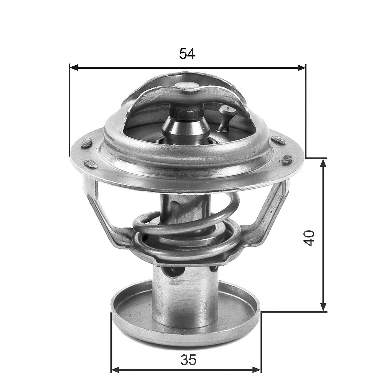 Gates Thermostat, Kühlmittel [Hersteller-Nr. TH32387G1] für Ford Usa, Ford, Mercury, Jaguar, Mazda