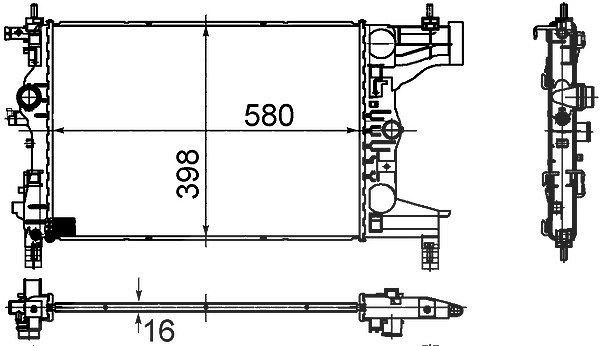 Mahle Kühler, Motorkühlung [Hersteller-Nr. CR945000S] für Daewoo, Chevrolet