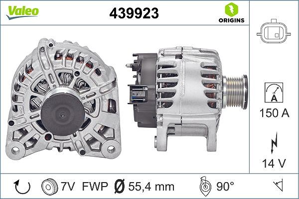 Valeo Generator [Hersteller-Nr. 439923] für Vauxhall, Renault, Nissan, Opel