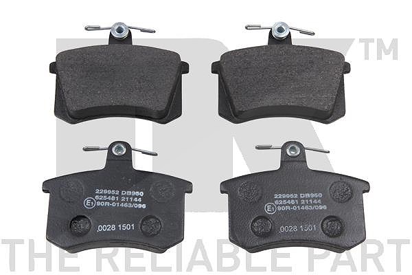 Nk Bremsbelagsatz Hinterachse [Hersteller-Nr. 229952] für Audi, Alfa Romeo