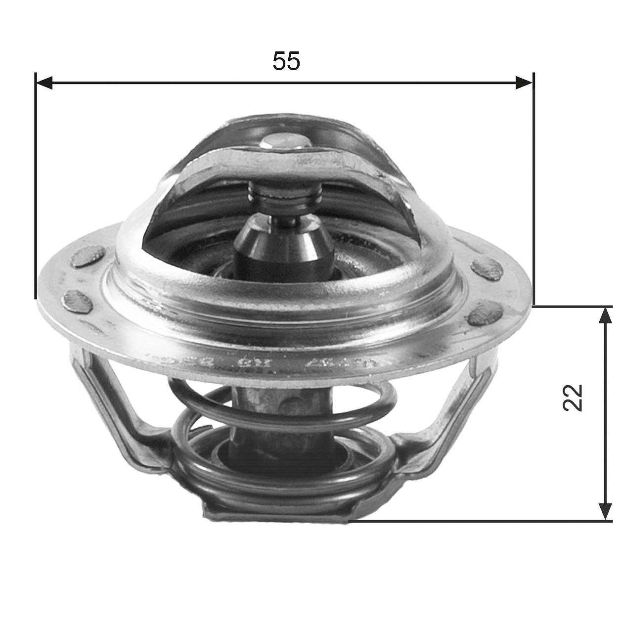 Gates Thermostat, Kühlmittel [Hersteller-Nr. TH13783G1] für Lancia, Iran Khodro, Peugeot, Fiat, Citroën