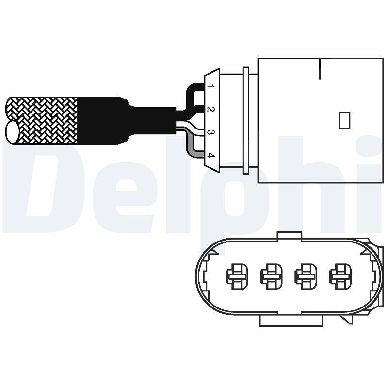 Delphi Lambdasonde [Hersteller-Nr. ES10981-12B1] für Skoda, Seat, VW, Audi