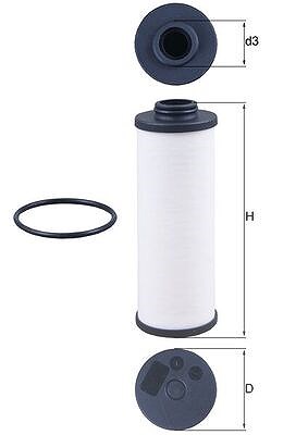 Mahle Hydraulikfilter, Automatikgetriebe [Hersteller-Nr. HX186D] für Porsche, Audi