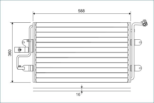 Valeo Kondensator, Klimaanlage [Hersteller-Nr. 817244] für Audi, Subaru, Skoda, VW, Peugeot, Seat