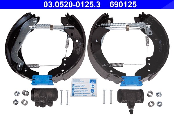 Ate Bremsbackensatz TopKit [Hersteller-Nr. 03.0520-0125.3] für Citroën, Renault, Peugeot, Fiat, Alfa Romeo