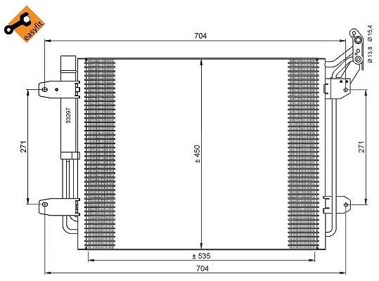 Nrf Kondensator, Klimaanlage [Hersteller-Nr. 35848] für VW