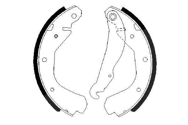 Bosch Bremsbackensatz [Hersteller-Nr. 0986487213] für Opel, Vauxhall