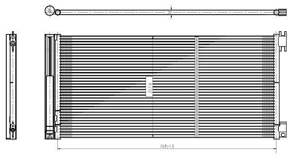 Nrf Kondensator, Klimaanlage [Hersteller-Nr. 350429] für Opel, Renault, Vauxhall, Nissan, Fiat