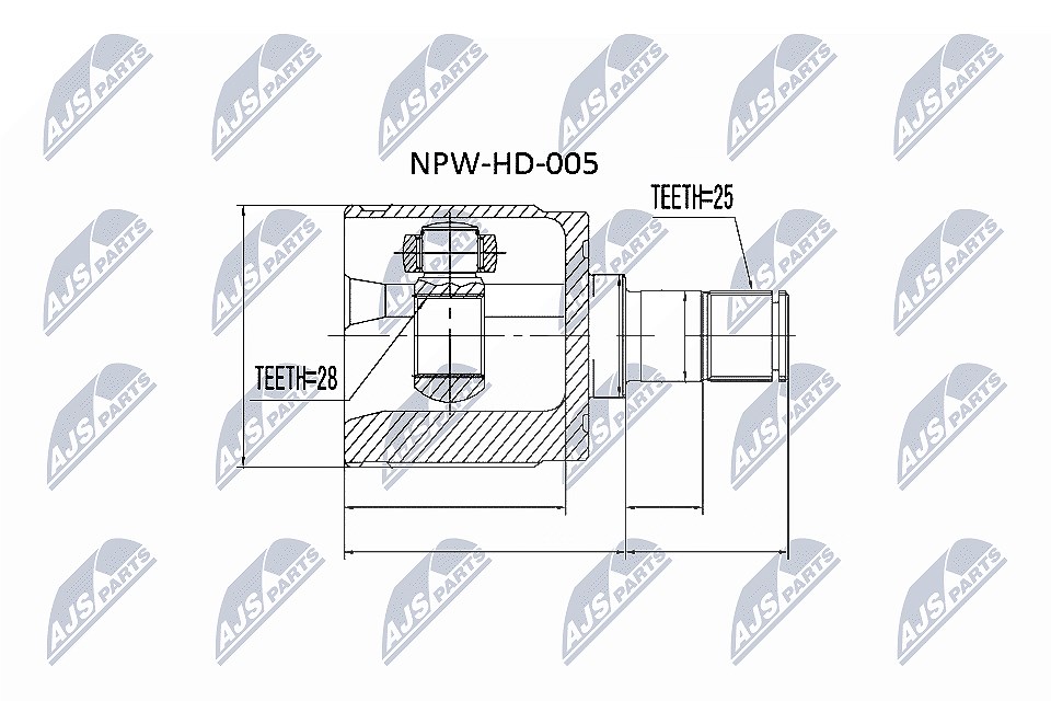 Nty Gelenksatz, Antriebswelle [Hersteller-Nr. NPW-HD-005] für Honda