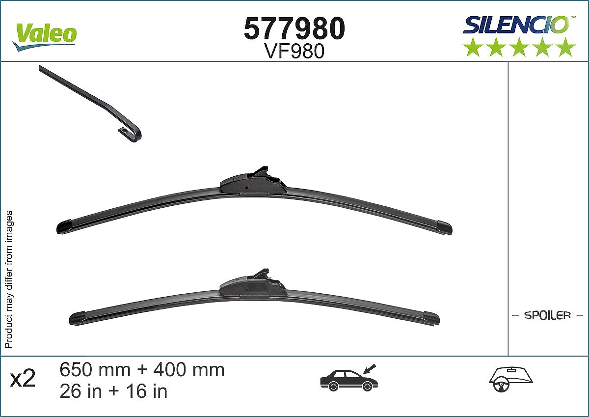 Valeo Wischblatt [Hersteller-Nr. 577980] für Suzuki, Infiniti, Peugeot, Kia, Renault, Nissan, Honda, Mazda, Hyundai, Subaru, Toyota, Lexus
