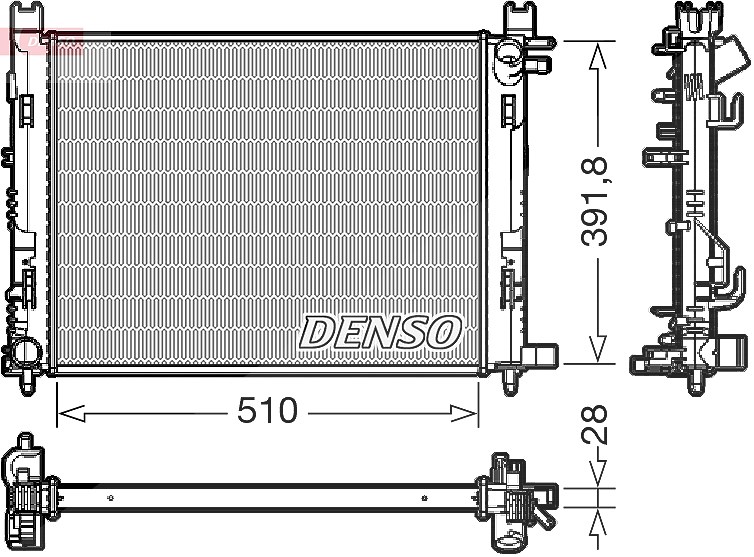 Denso Kühler, Motorkühlung [Hersteller-Nr. DRM23109] für Renault, Dacia