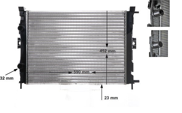 Mahle Kühler, Motorkühlung [Hersteller-Nr. CR1690000S] für Renault