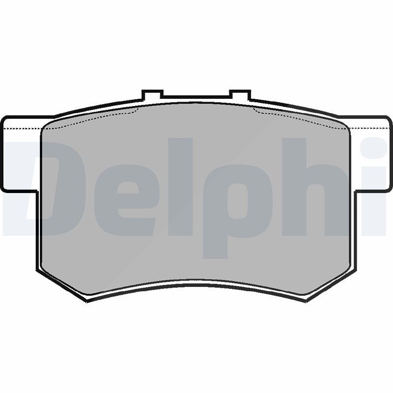 Delphi Bremsbelagsatz, Scheibenbremse [Hersteller-Nr. LP948] für Mg, Suzuki, Acura, Honda, Rover