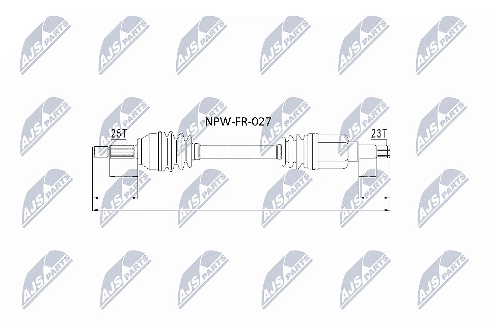 Nty Antriebswelle [Hersteller-Nr. NPW-FR-027] für Ford