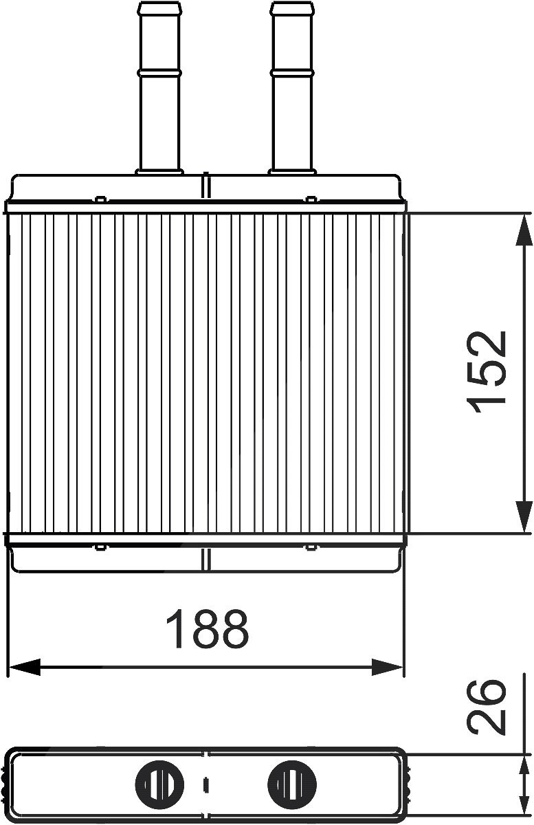 Valeo Wärmetauscher, Innenraumheizung [Hersteller-Nr. 812442] für Daewoo, Chevrolet