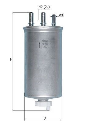 Mahle Kraftstofffilter [Hersteller-Nr. KL781] für Dacia, Renault