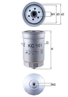 Mahle Kraftstofffilter [Hersteller-Nr. KC101] für Hyundai, Kia