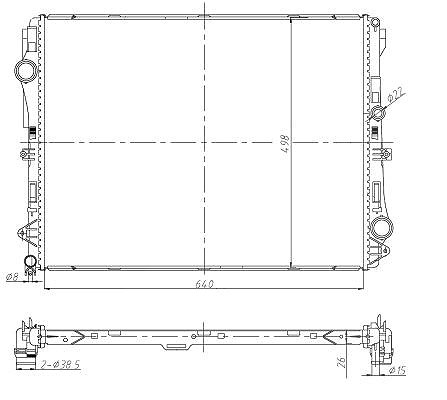 Nrf Kühler, Motorkühlung [Hersteller-Nr. 50041] für Mercedes-Benz