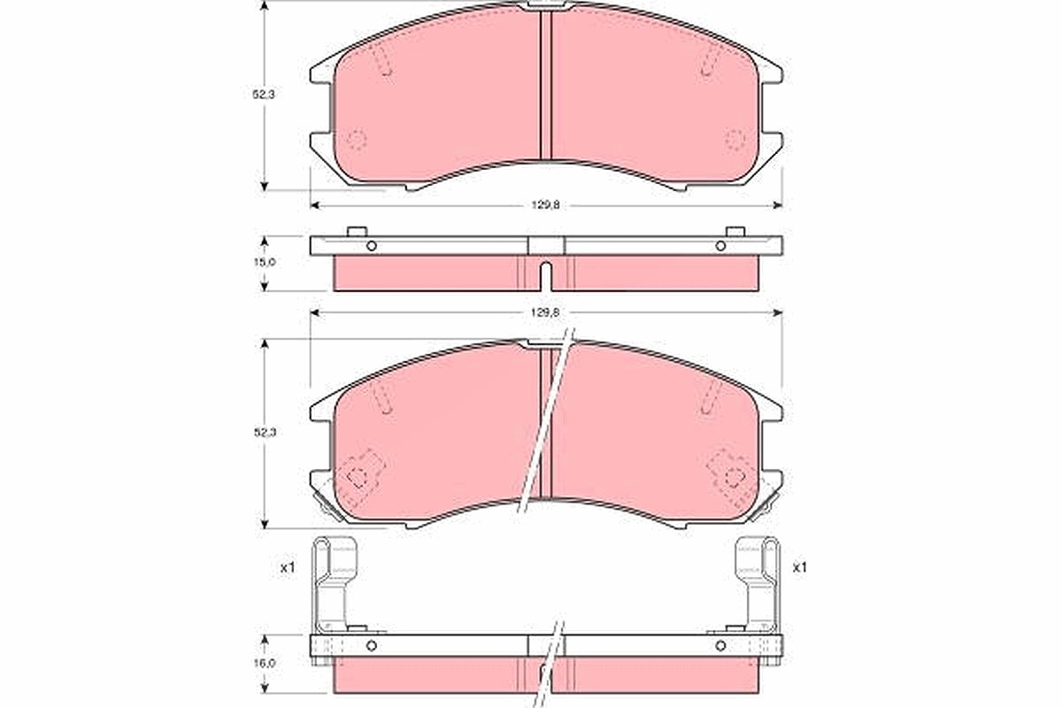 Trw Bremsbelagsatz, Scheibenbremse [Hersteller-Nr. GDB981] für Mazda, Ford Usa