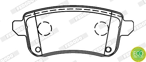 Ferodo Bremsbeläge hinten (Satz) [Hersteller-Nr. FDB4435] für Renault