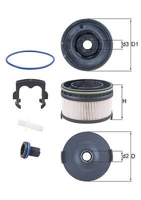 Mahle Kraftstofffilter [Hersteller-Nr. KX568KIT] für Mercedes-Benz