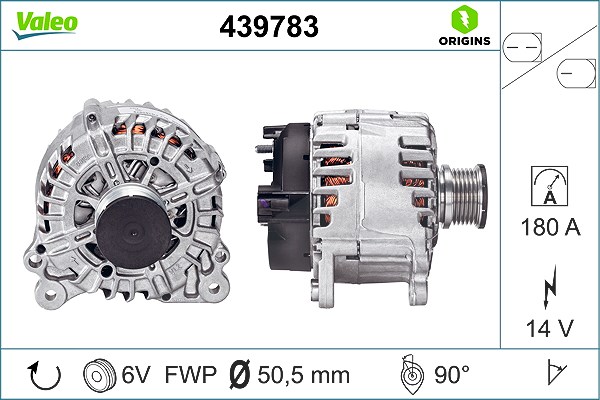 Valeo Generator [Hersteller-Nr. 439783] für Audi, VW, Skoda, Seat