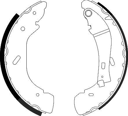 Hella Bremsbackensatz Trommelbremse [Hersteller-Nr. 8DB355001-961] für Ford, Ldv, Maxus