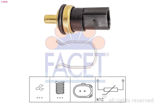 Facet Sensor, Kraftstofftemperatur [Hersteller-Nr. 7.3376] für Jeep, Dodge, Skoda, Audi, Seat, VW