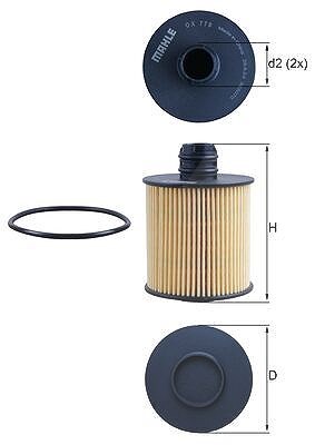 Mahle Ölfilter [Hersteller-Nr. OX779D] für Alfa Romeo, Suzuki, Jeep, Vauxhall, Lancia, Opel, Fiat