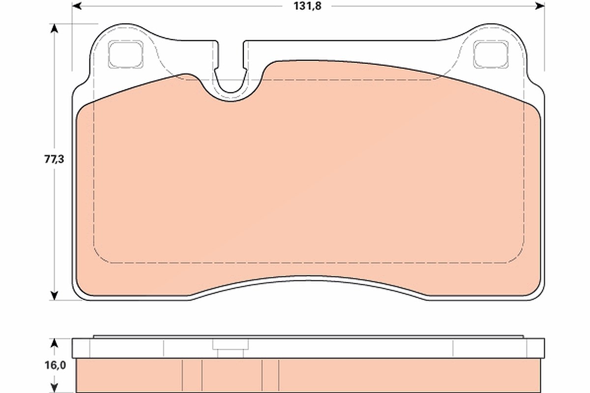 Trw Bremsbeläge vorne (Satz) [Hersteller-Nr. GDB1912] für Audi, Seat, VW