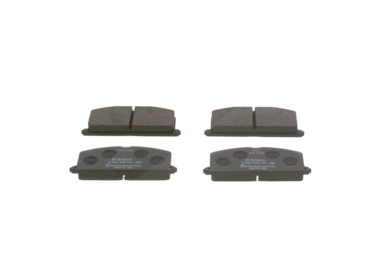 Bosch Bremsbelagsatz, Scheibenbremse [Hersteller-Nr. 0986468701] für Toyota