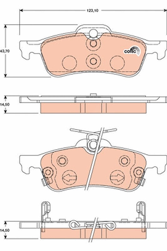 Trw Bremsbelagsatz, Scheibenbremse [Hersteller-Nr. GDB3458] für Daihatsu, Toyota