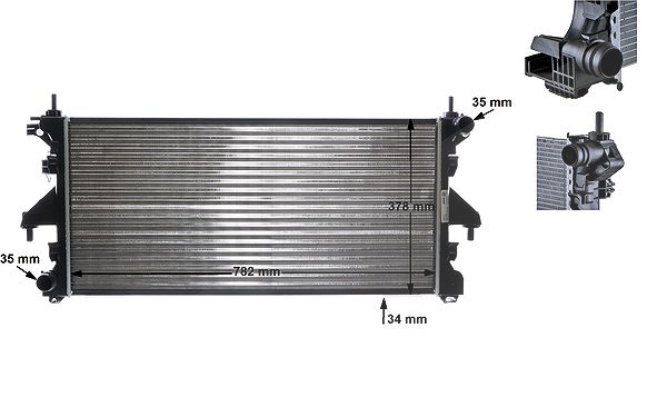 Mahle Kühler, Motorkühlung [Hersteller-Nr. CR886000S] für Fiat, Peugeot, Citroën