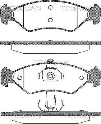 Triscan Bremsbelagsatz, Scheibenbremse [Hersteller-Nr. 811016168] für Ford, Mazda
