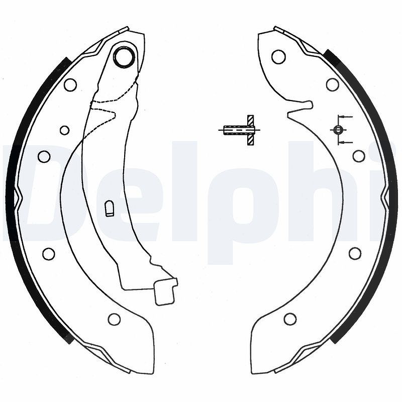 Delphi Bremsbackensatz [Hersteller-Nr. LS1716] für Peugeot, Citroën