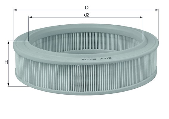 Mahle Luftfilter [Hersteller-Nr. LX81] für Renault, Aro, Alpine, Saab, Ford
