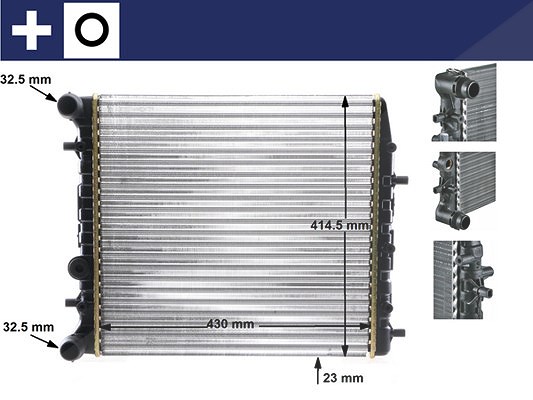 Mahle Kühler, Motorkühlung [Hersteller-Nr. CR454000S] für Skoda, VW, Seat