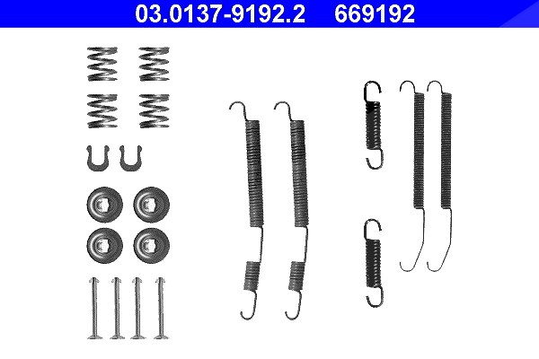 Ate Zubehörsatz, Bremsbacken [Hersteller-Nr. 03.0137-9192.2] für Subaru, Mitsubishi
