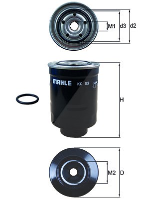 Mahle Kraftstofffilter [Hersteller-Nr. KC83D] für Mazda, VW, Toyota, Subaru, Mitsubishi