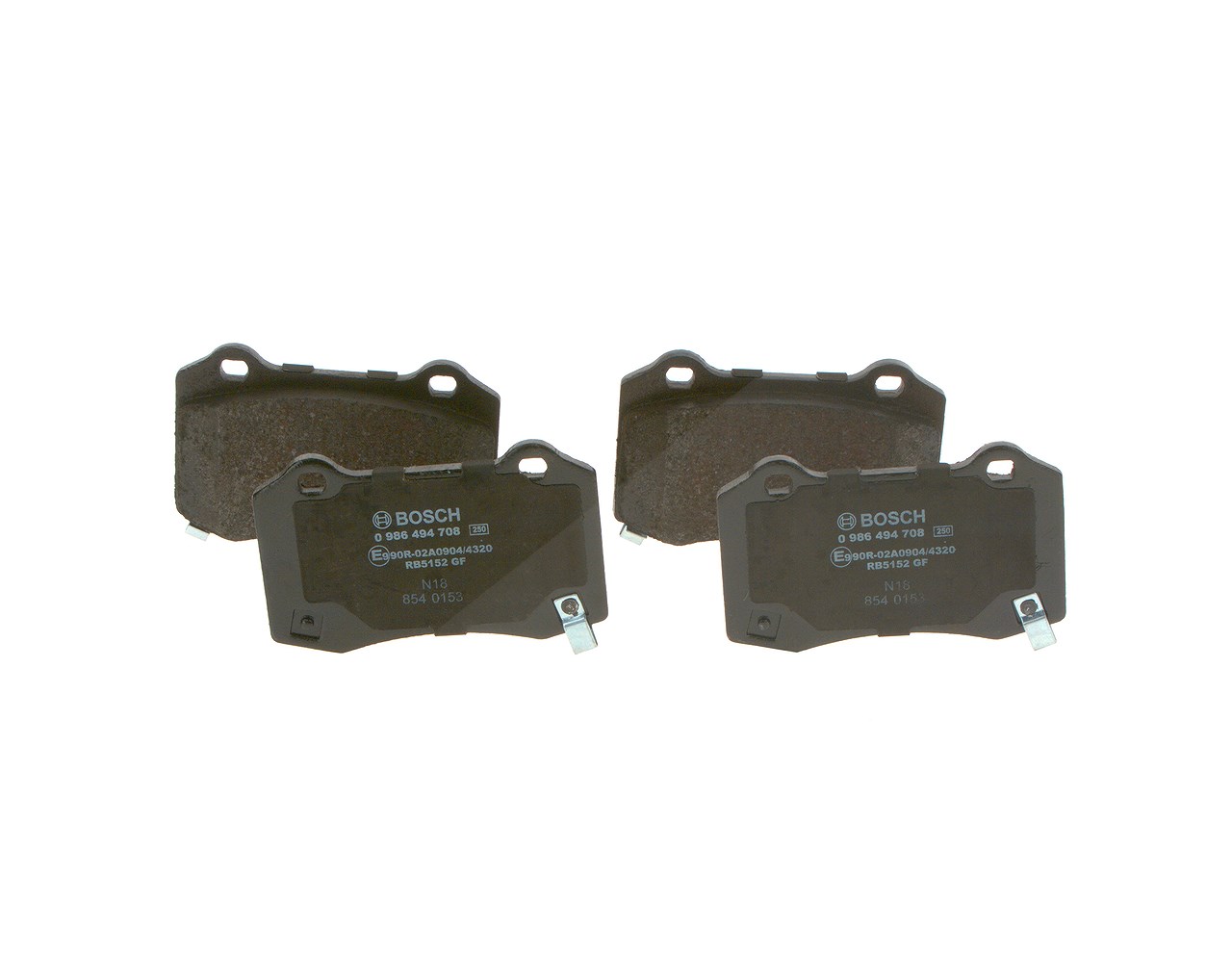 Bosch Bremsbelagsatz, Scheibenbremse [Hersteller-Nr. 0986494708] für Cadillac, Chrysler, Tesla, Jeep, Chevrolet, Dodge