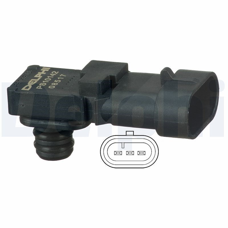 Delphi Sensor, Saugrohrdruck [Hersteller-Nr. PS10142] für Nissan, Renault, Vauxhall, Dacia, Lada, Opel