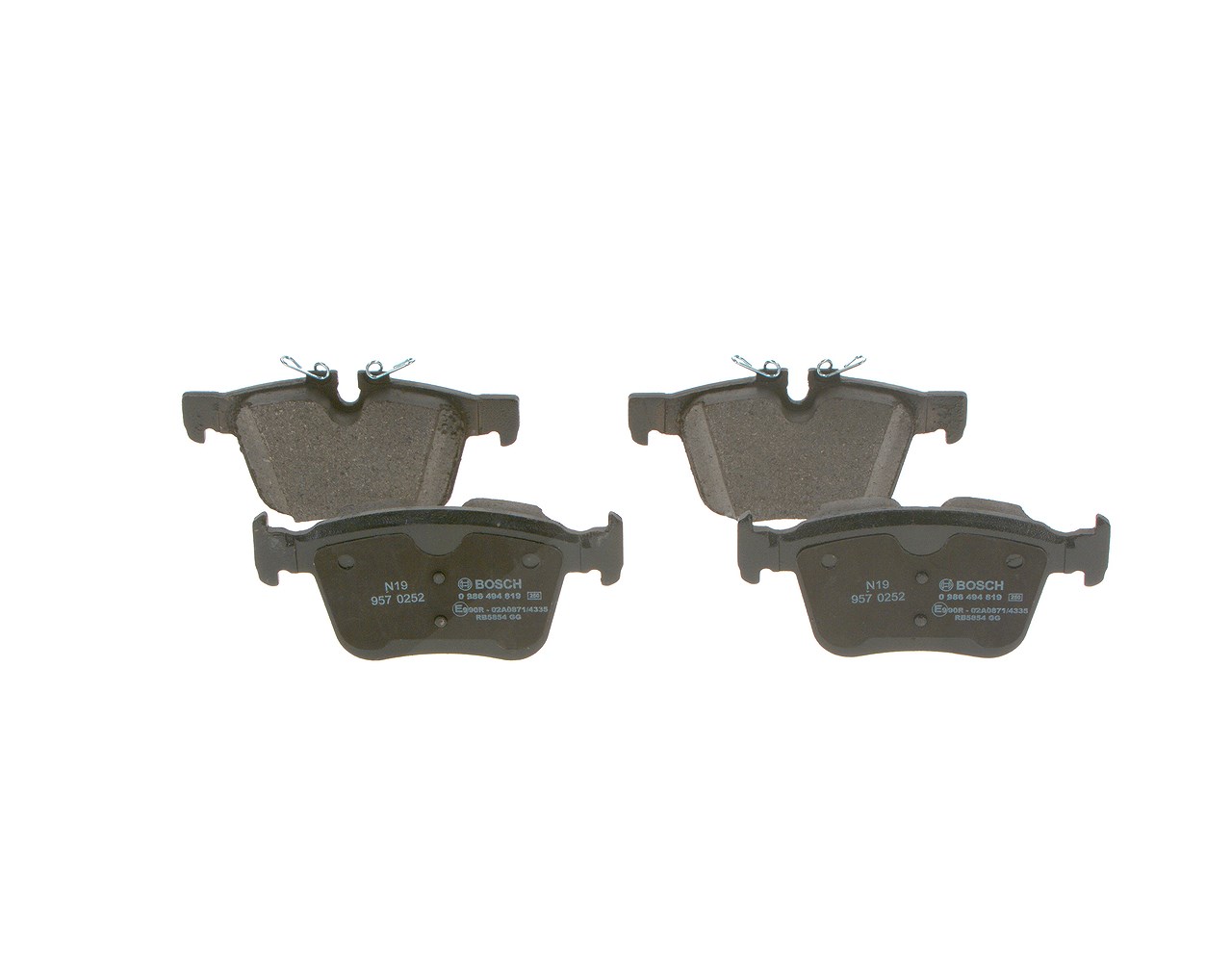 Bosch Bremsbelagsatz, Scheibenbremse [Hersteller-Nr. 0986494819] für Land Rover (chery), Volvo, Polestar, Jaguar, Land Rover