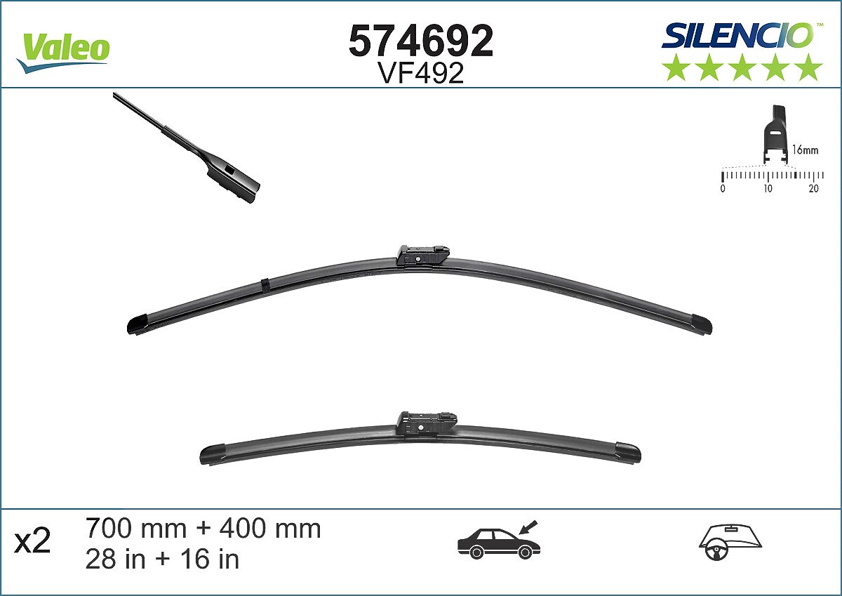 Valeo Wischblatt [Hersteller-Nr. 574692] für VW, Ford, Seat