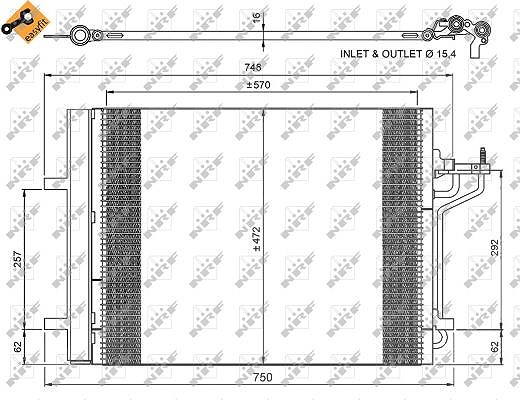 Nrf Kondensator, Klimaanlage [Hersteller-Nr. 350052] für Ford