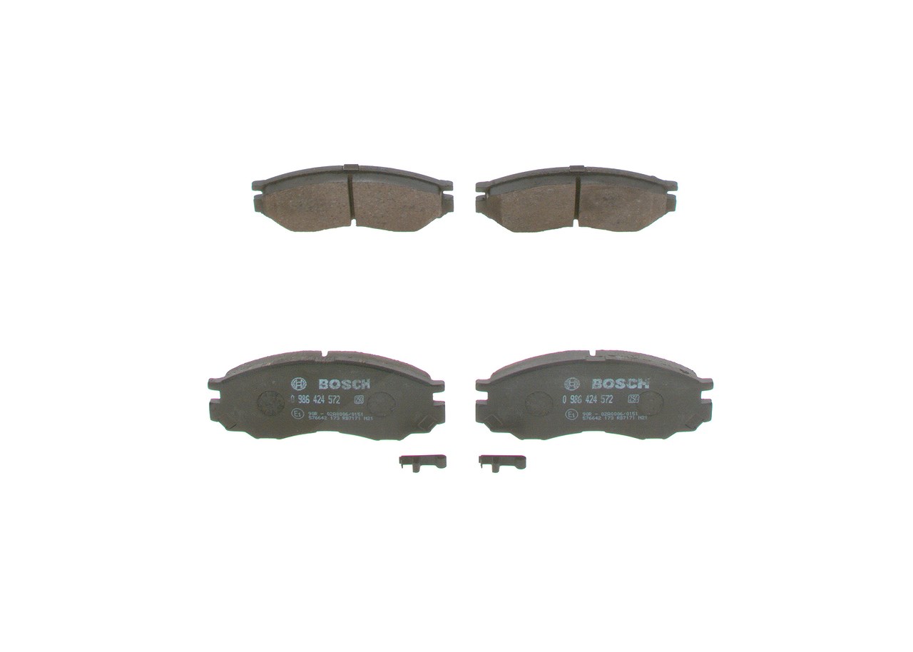 Bosch Bremsbelagsatz, Scheibenbremse [Hersteller-Nr. 0986424572] für Mitsubishi, Toyota