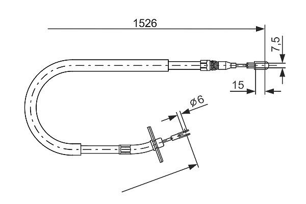Bosch Handbremsseil Hinterachse rechts [Hersteller-Nr. 1987477859] für VW, Mercedes-Benz