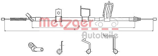 Metzger Autoteile Seilzug, Feststellbremse [Hersteller-Nr. 17.0326] für Nissan