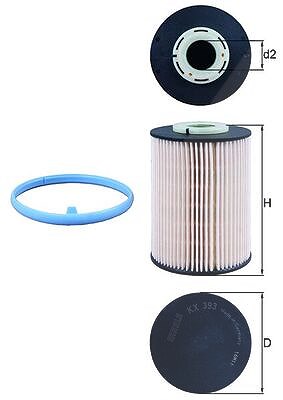 Mahle Kraftstofffilter [Hersteller-Nr. KX393D] für Volvo, Ford